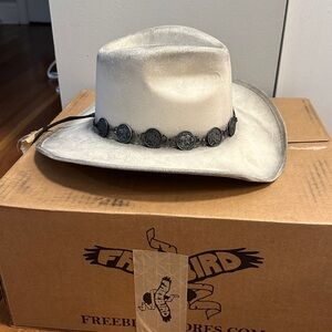 Freebird Women’s Wyatt Beige Distressed Medium Western Hat